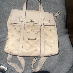 COPY - Beautiful tan Henri Bendel convertable bag/mini backpack. gently used.